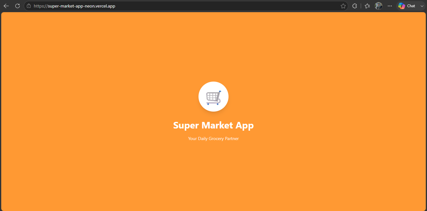 SuperMarket App – Online Grocery Shopping & Order Management System screenshot 1